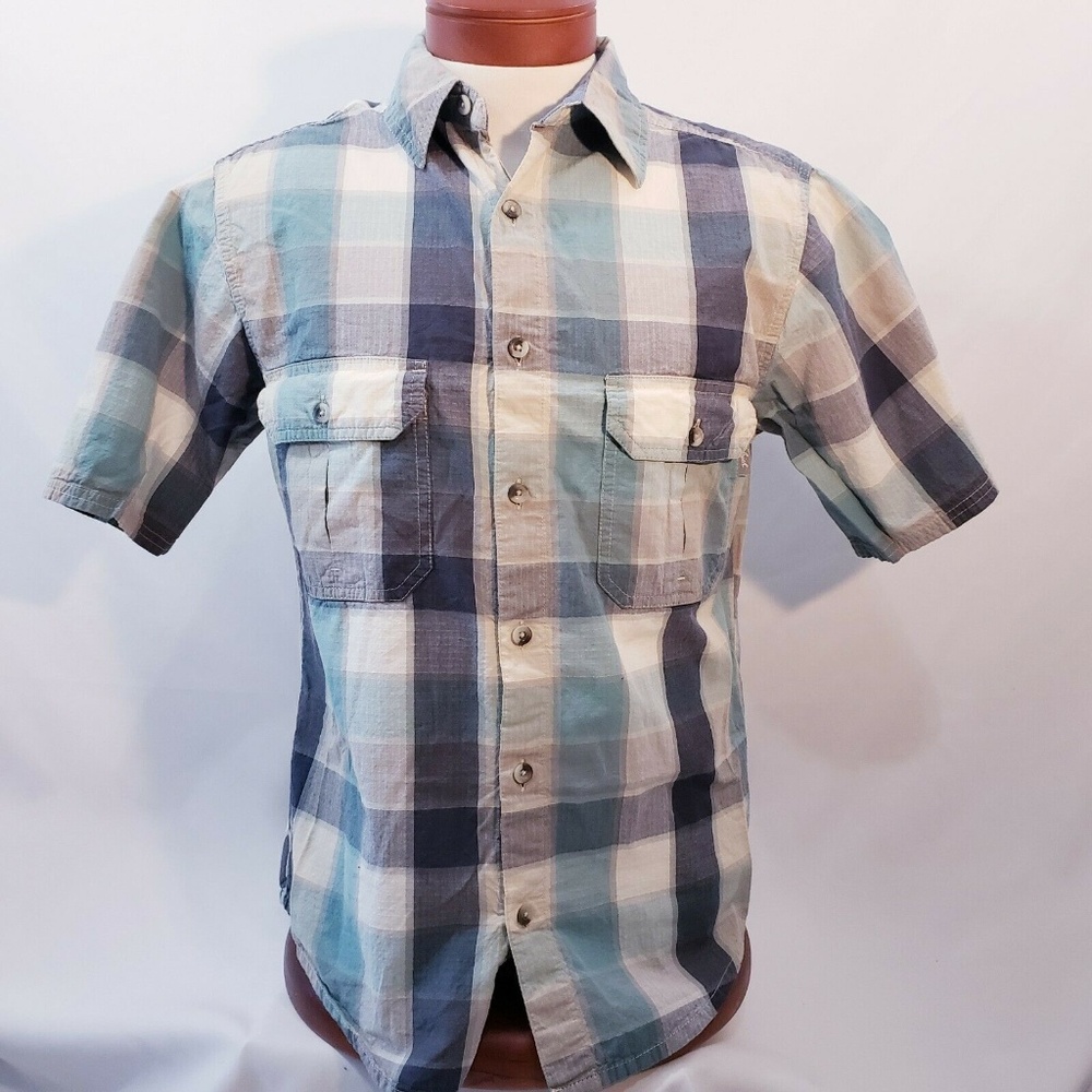 Woolrich Mens Shirt‎ Short Sleeve Button Down Multi